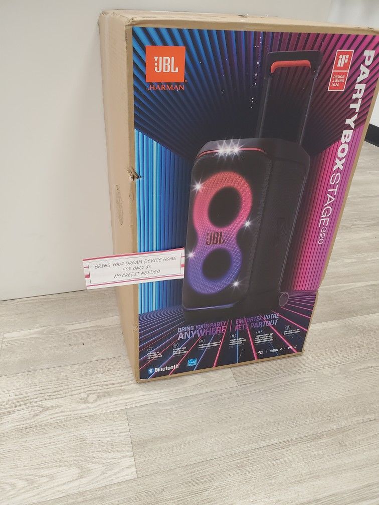π§ Best Party Speaker Deal β JBL Stage 320 for $529 or $1 Down! Save $70 and Rock On with 1-Year Peace-of-Mind Warranty π΅
