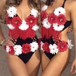 Woman Small Custom Made Daisy Bikini/Leotard