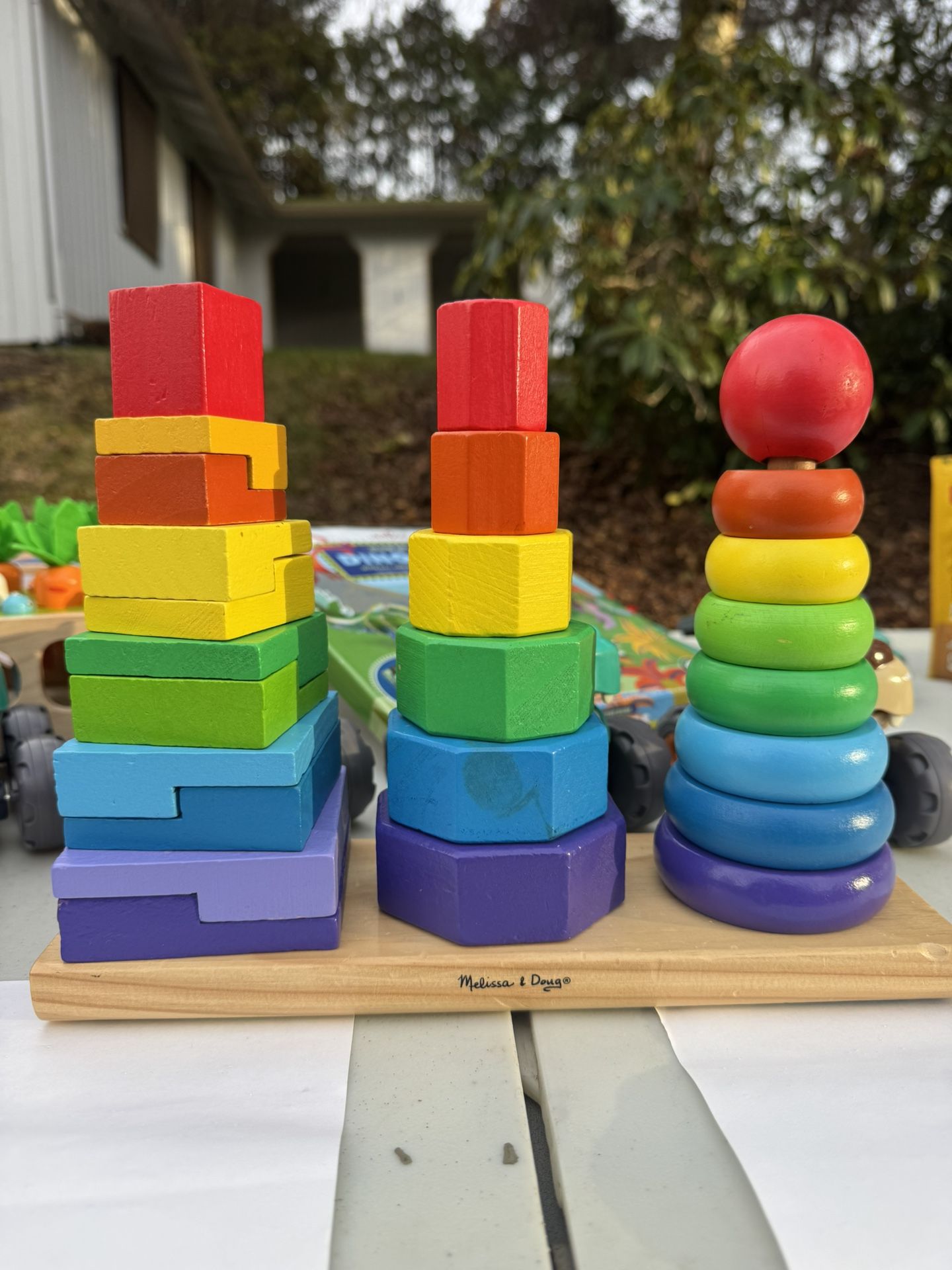 Montessori Wooden Shape Stacker Toy