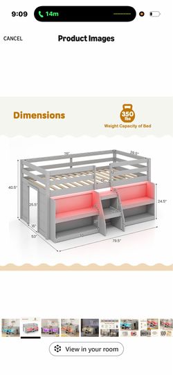 Twin loft bed