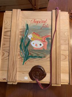 Polonaise Hand Blown Ornaments Tropical Fish Vintage Full Box Set 4 Piece