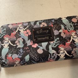 Loungefly Disney The Little Mermaid Ariel Floral Print Wallet
