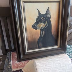 Portrait Painting  Doberman