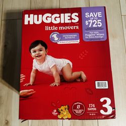 Huggies Size 3 - 174 ct baby diapers 