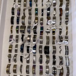 Fashionable Sterling Silver/ Stainless Steel Rings