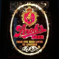 Vintage Stroh's Bar Sign - From One Beer Lover to Another Backlit Lighted Sign