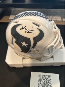 Nico Collins Salute to Service Texans Mini Helmet- Becket COA