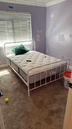 White full bed frame