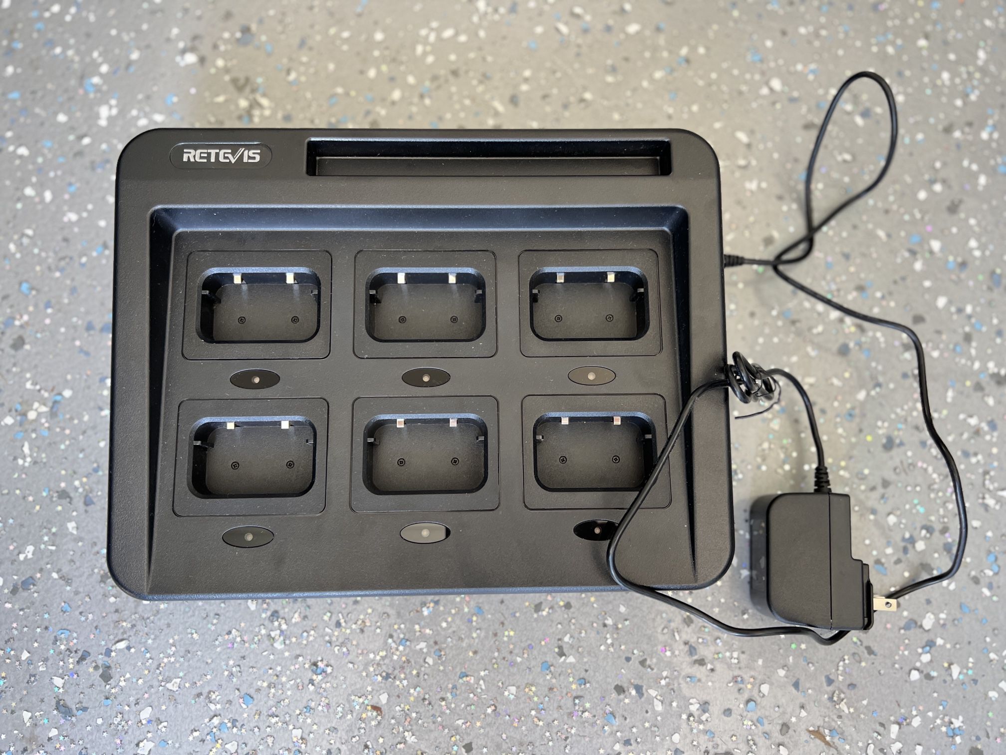 Retevis H-777 Six-Way Charger Multi Unit Walkie Talkie Charger Compatible with H-777 Baofeng BF-888S Arcshell AR-5