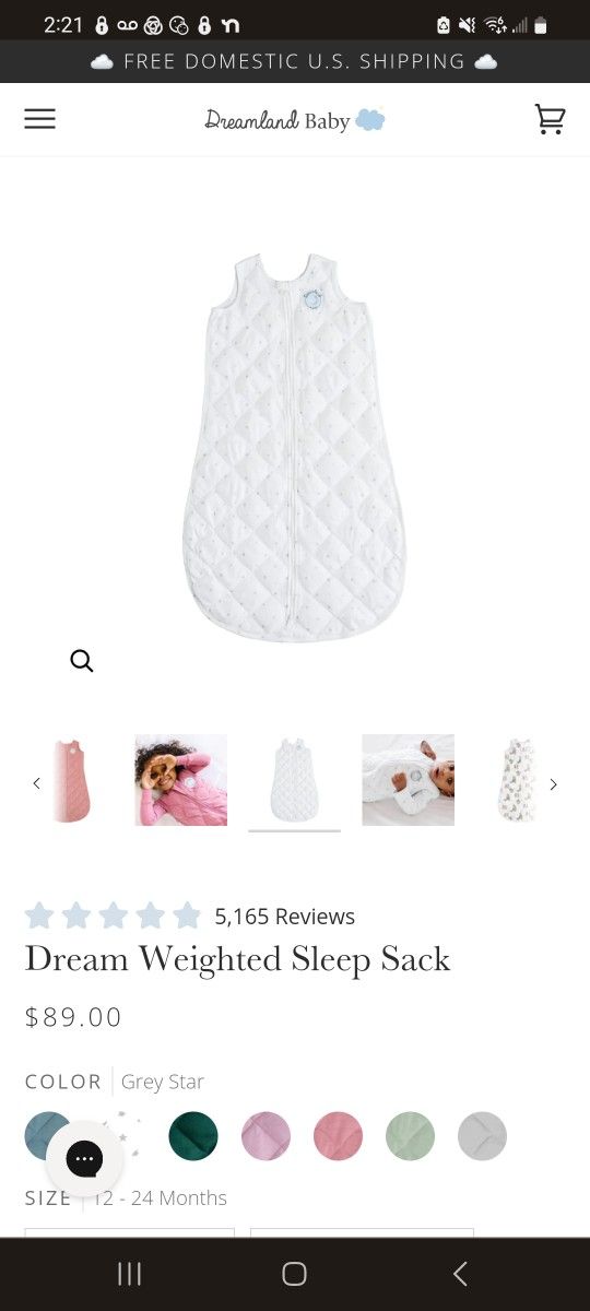 Dreamland Weighted Sleepsack