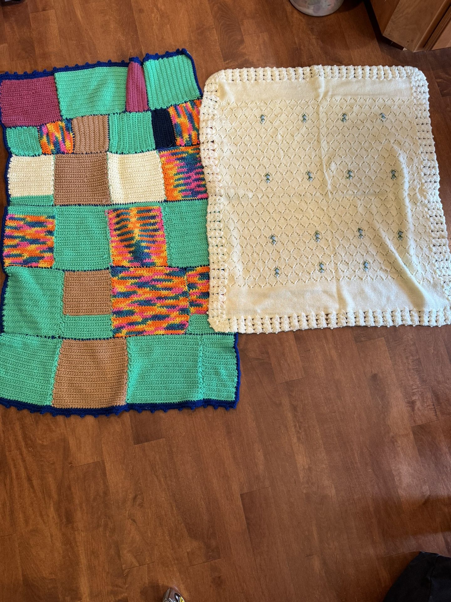 Vintage Afghan Baby Blanket Bundle Shipping Available