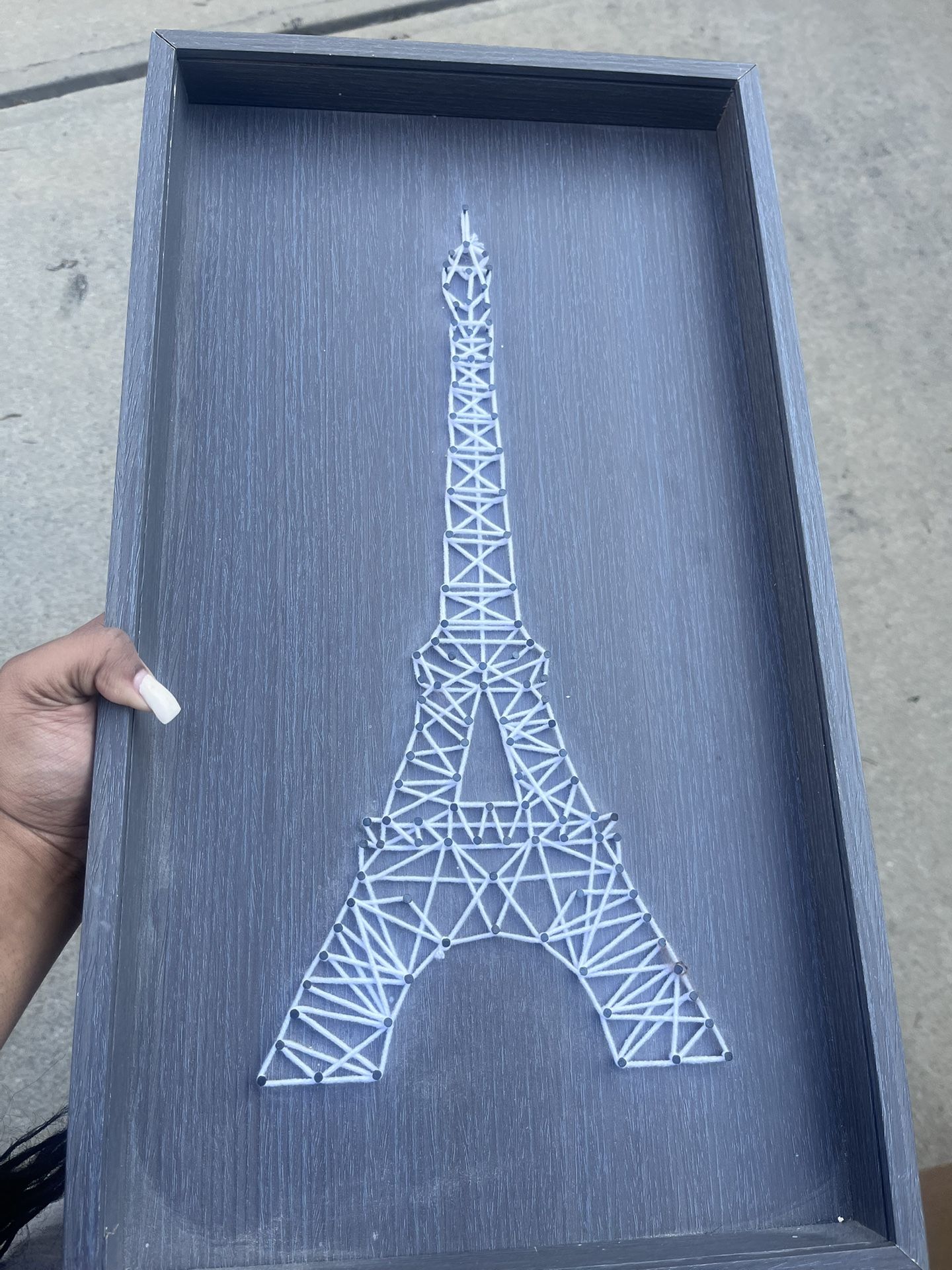 Gray Thread Wall Decor