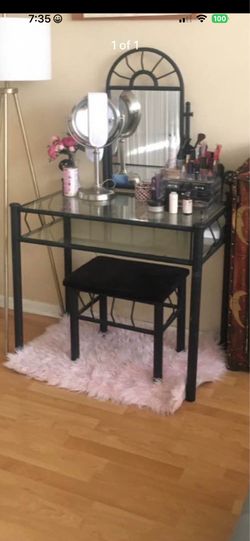 Vanity with stool
