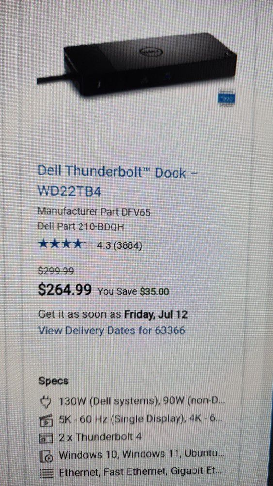 Dell Thunderbolt Dock