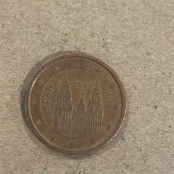 2001 Espana 2 Cent Coin 