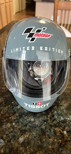 Tissot T-Race MotoGP 2015 Automatic Anthracite Dial w original watch winding helmet & blue band