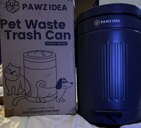 NEW - Pawzidea Pet Waste Trash Can With Foot Pedal And Activated Carbon Filter (replaceable)