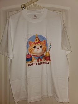 Happy birthday cat t shirt