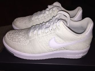 Nike Air Force 1 Flynit Low White- Womens 6