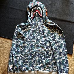 Size M Blue Camo Bape Jacket 