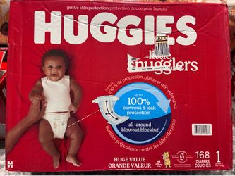 Huggies Little Snugglers Diapers Size 1 - 168 Count OBO