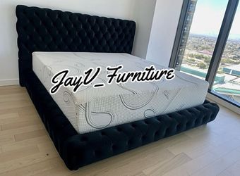 New king bed frame with mattress