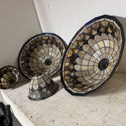 Stained Glass Lamp Shades – Set of Four