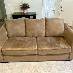 80” Tan Loveseat