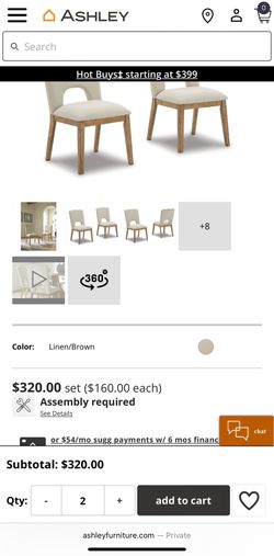 Brand New Ashley Dinning Chairs