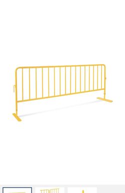 Garvee 7.5 FT Steel Crowd Control Barrier, Yellow, Interlocking, Flat Feet - NEW - $75 OBO