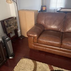 Leather Sofa, love seat, chair and ottoman