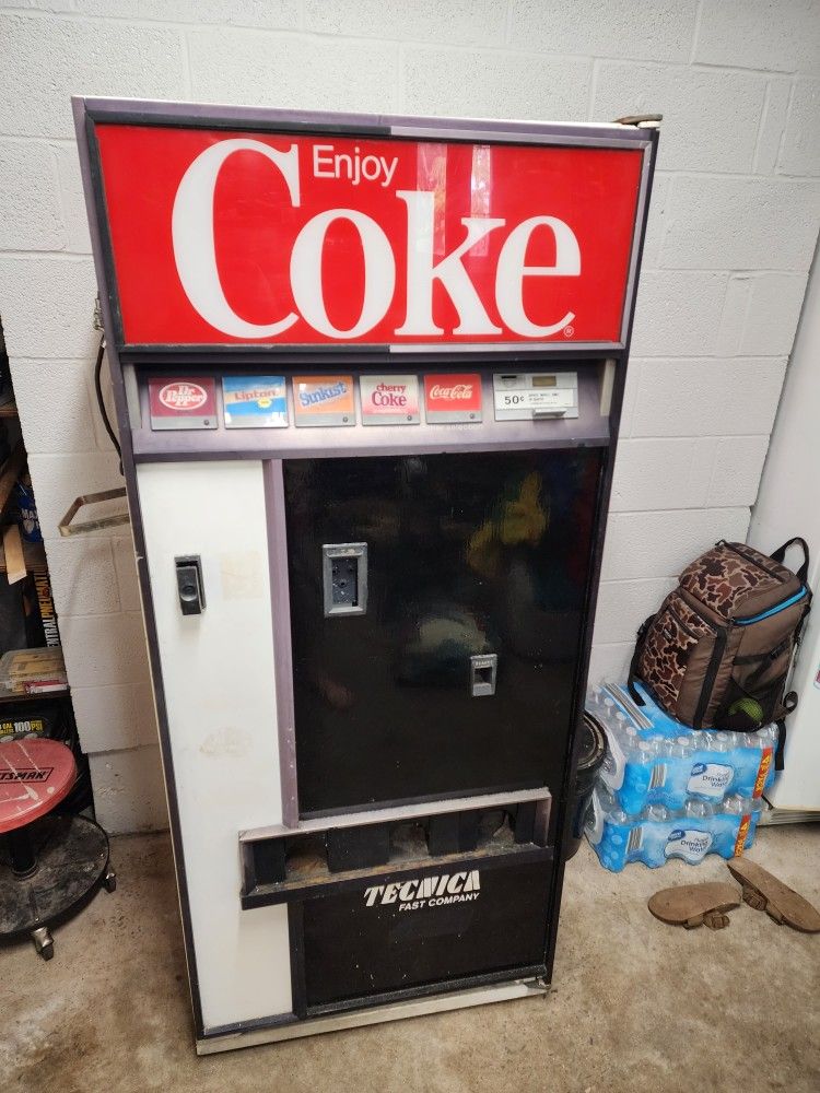 70s 80s Coke Vending Machine Fridge