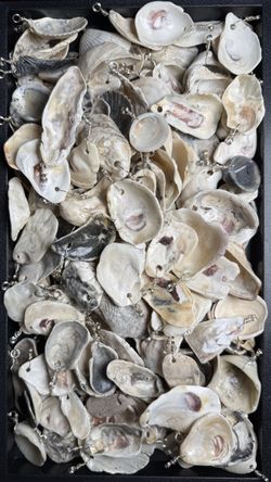 Bulk Lot of Handmade Silver Tone Wire-Wrapped Shell Pendants - Jewelry Making and Resale