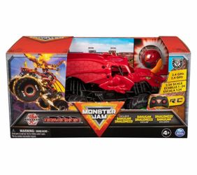 NEW MONSTER JAM RED BAKUGAN DRAGONOID RC TRGX 1:24 SCALE @ TARGET EXCLUSIVE