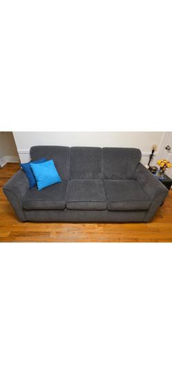 Gray Fabric 3-Seat Sofa