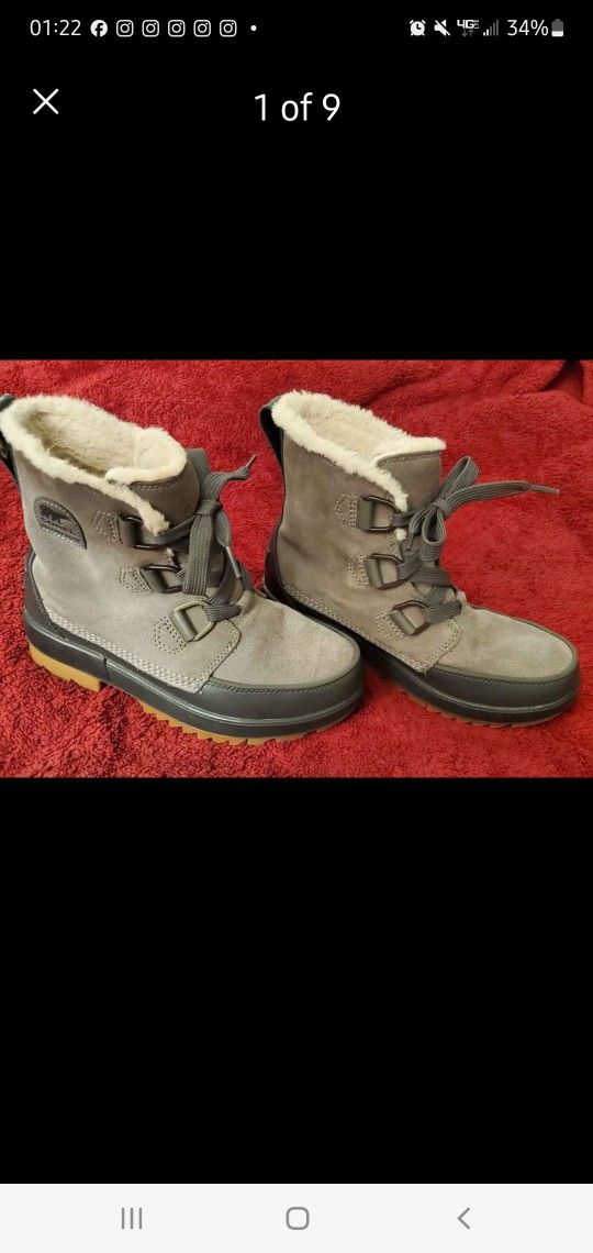 Sorel Womens Boots Sz 7.5  Retails For $140 Get These For $30