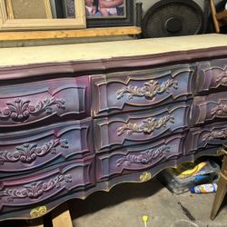 9 Drawer Wood Dresser