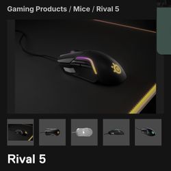 Rivle 5 Steel Series Gameing Mouse