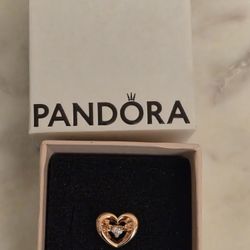 Pandora Heart Floating Stone Charm 
