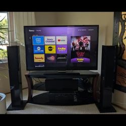 Home Theater System - Vizio 55", Denon Receiver, NHT Speakers, Roku, Chromecast
