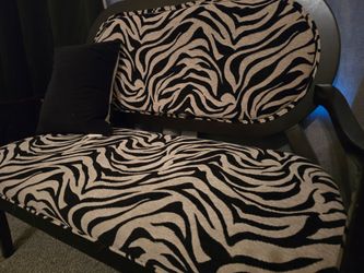 Black and cream Loveseat