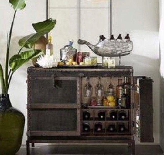 Pottery Barn Ludlow Trunk Bar Cabinet