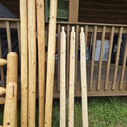 Homemade Amish Log Queen Bedframe