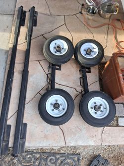 Trailer Wheels and Axle Parts Set