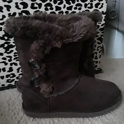 Girls Brown Boots Size 3