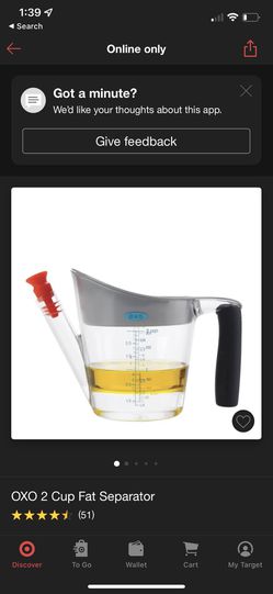 oXo 2 Cup Fat Separator for Sale in Bakersfield, CA - OfferUp