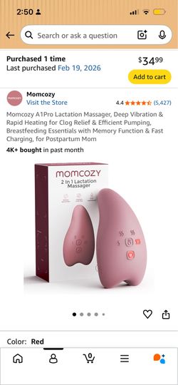 Mom cozy heated breast massager