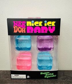 NeeDoh Nice Ice Baby 4 Pack Mini Cubes Squishy Fidget Toy