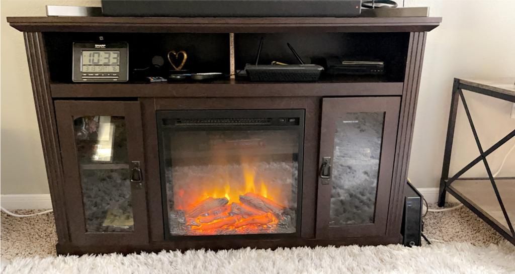 TV Stand With Electric Fireplace 