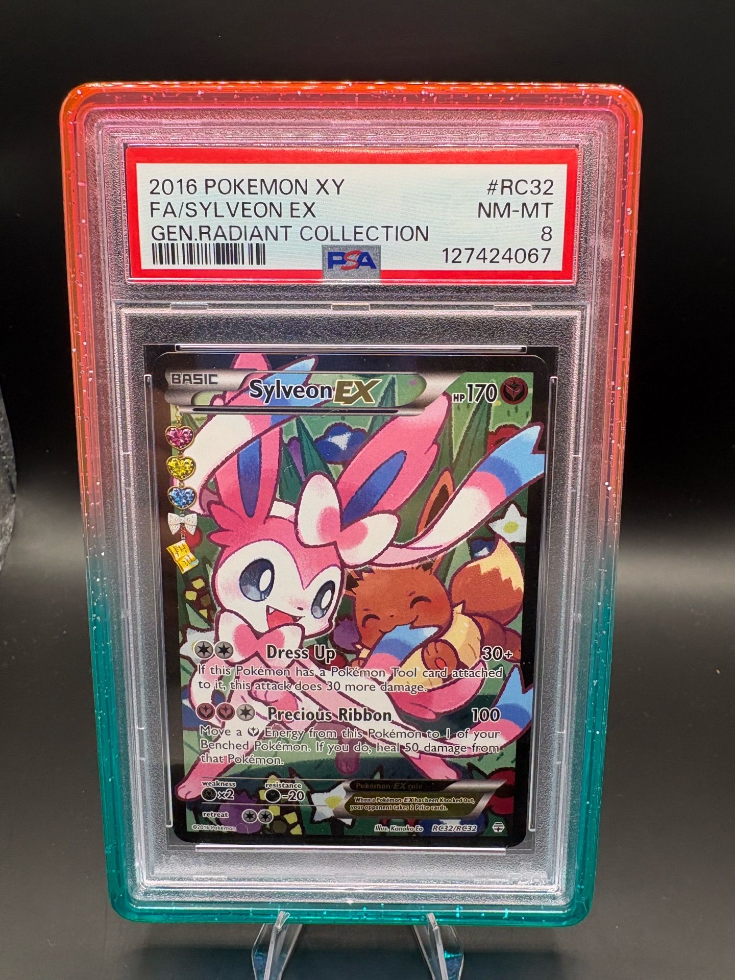 Slyveon radiant collection PSA 8 pokemon